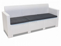 Трехместный диван RATTAN NEBRASKA SOFA, цвет белый