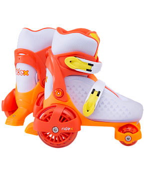 БЕЗ УПАКОВКИ Ролики раздвижные Fortuna Red, пластиковая рама