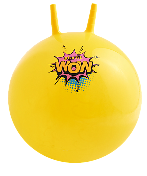 Фитбол детский с рожками GB-411 антивзрыв, 650 гр, желтый, 55 см