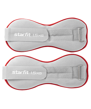 Утяжелители универсальные WT-501, 1,5 кг, красный/серый